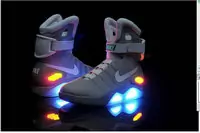 chaussures hombre 2013 createur nike mag chargehombret de chaussures lumineuses gris blanc